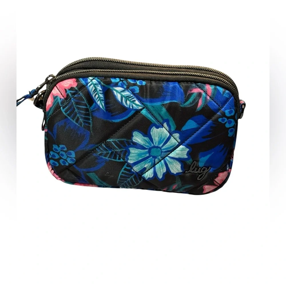 New Lug Coupe SE Convertible Crossbody Bag Resort Black Tropical Floral - Picture 6 of 10